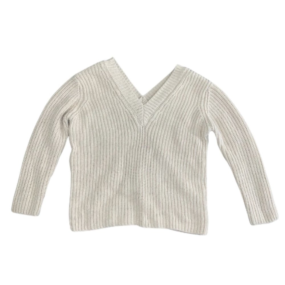 V-neck Oversized Chunky Knit Sweater Pullover